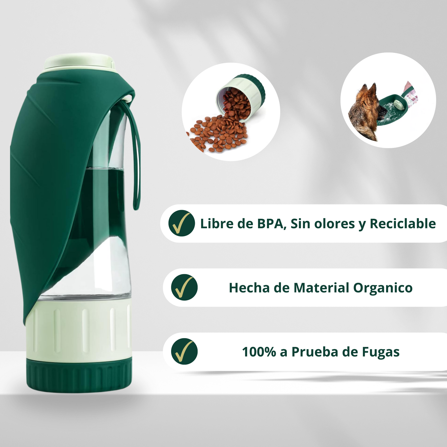 2-in-1 bottle (water + snack)
