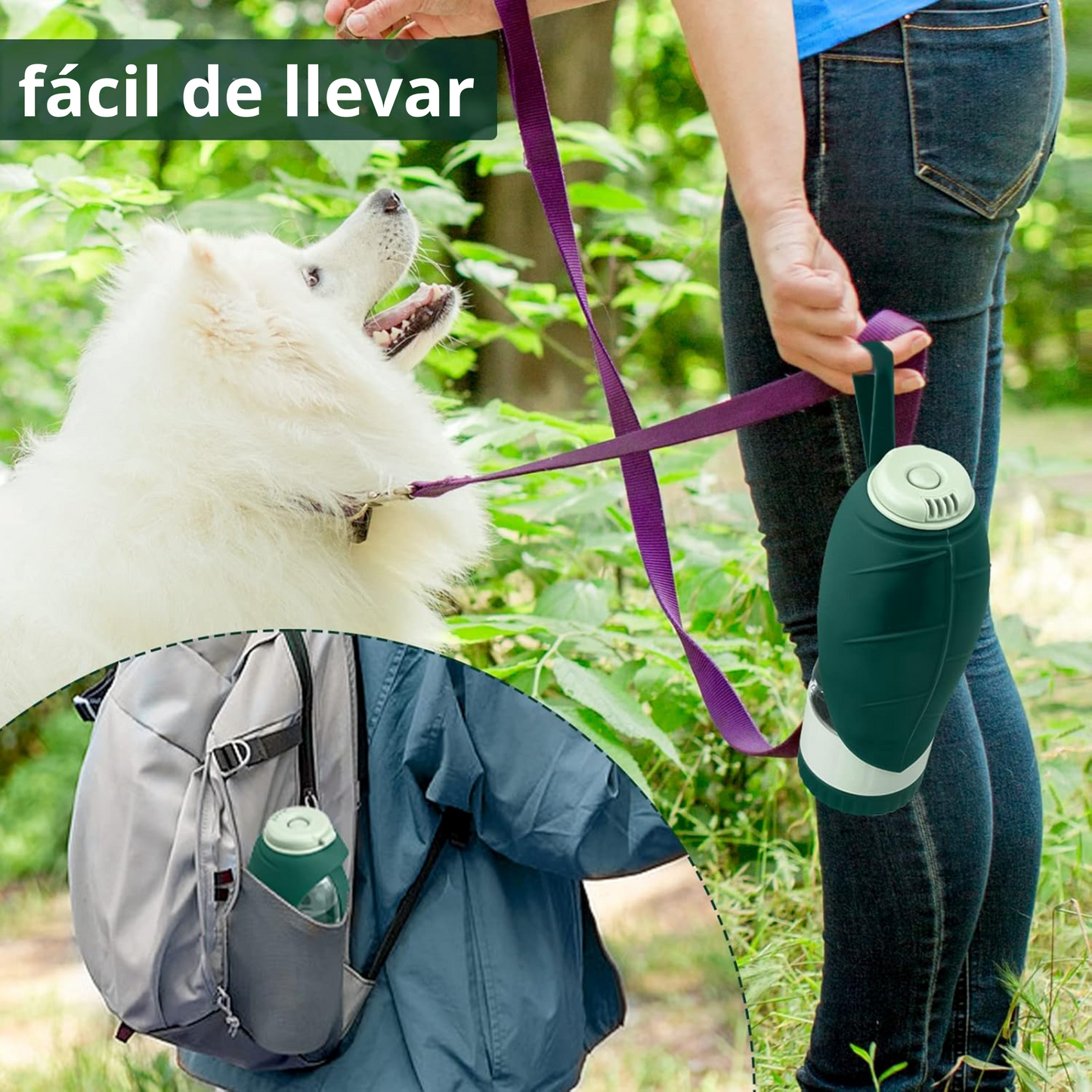 2-in-1 bottle (water + snack)