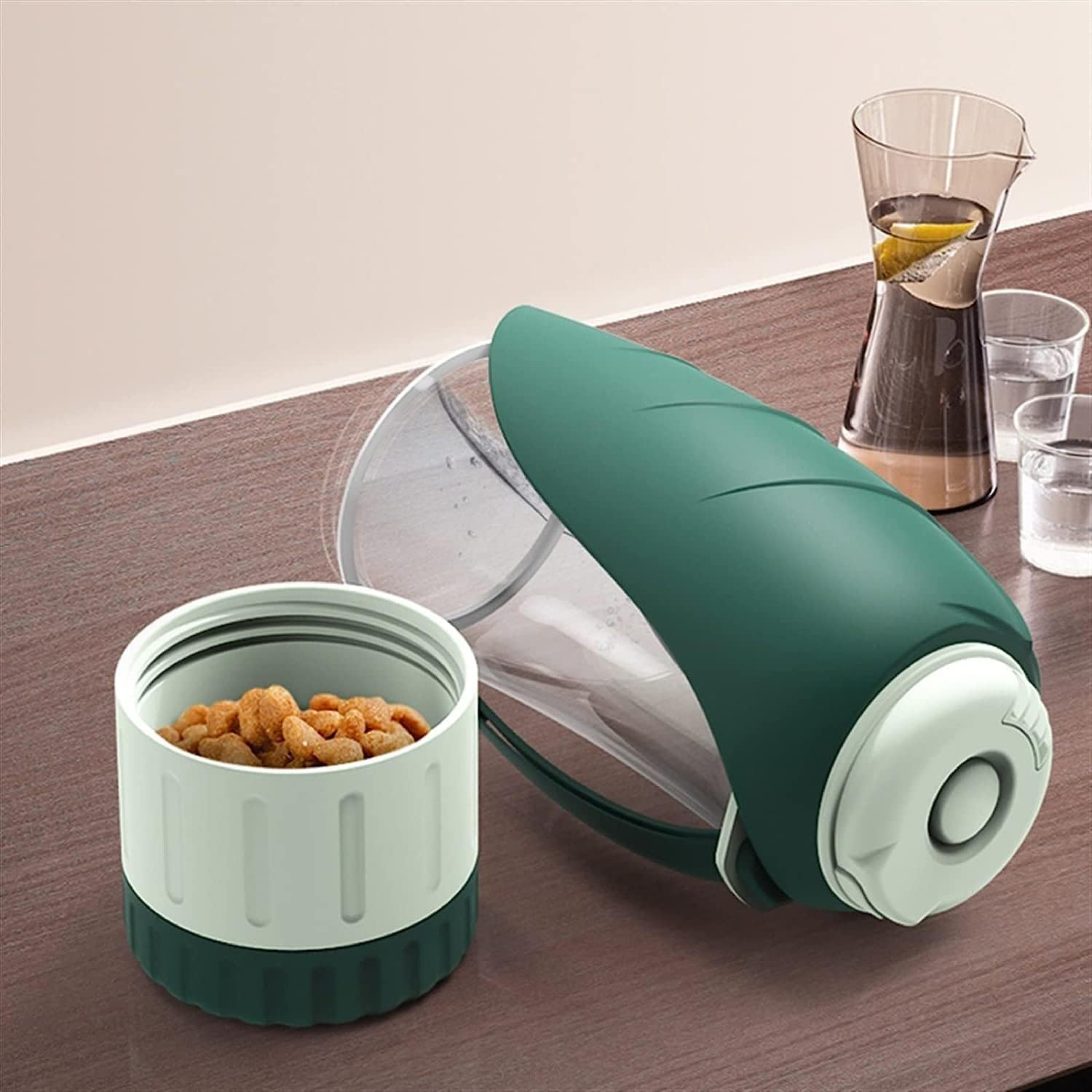 2-in-1 bottle (water + snack)